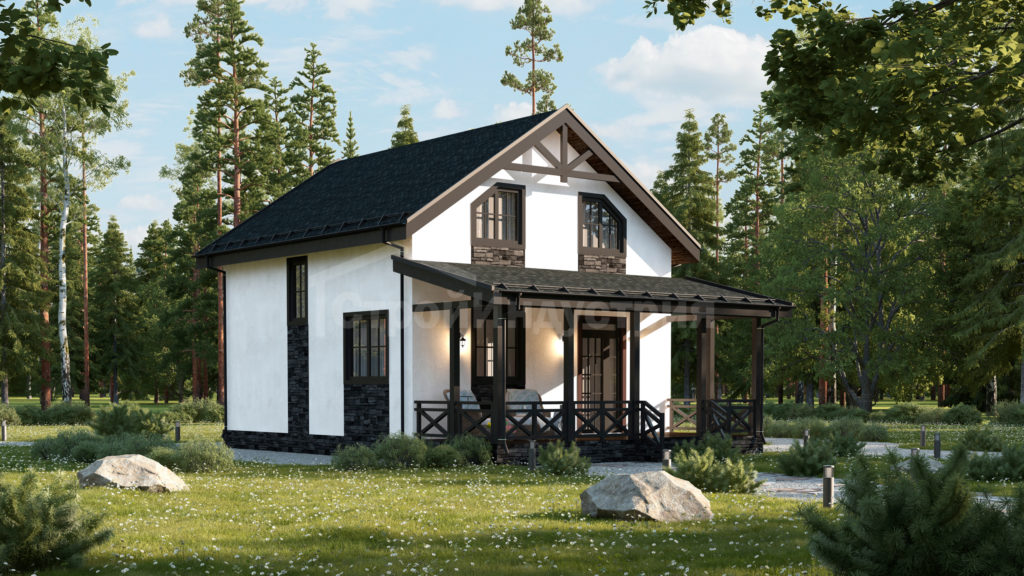 ДВУХЭТАЖНЫЙ КАРКАСНЫЙ ДОМ D159-2
