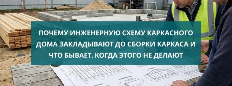 Почему инженерную схему каркасного дома закладывают до сборки каркаса и что бывает, когда этого не делают