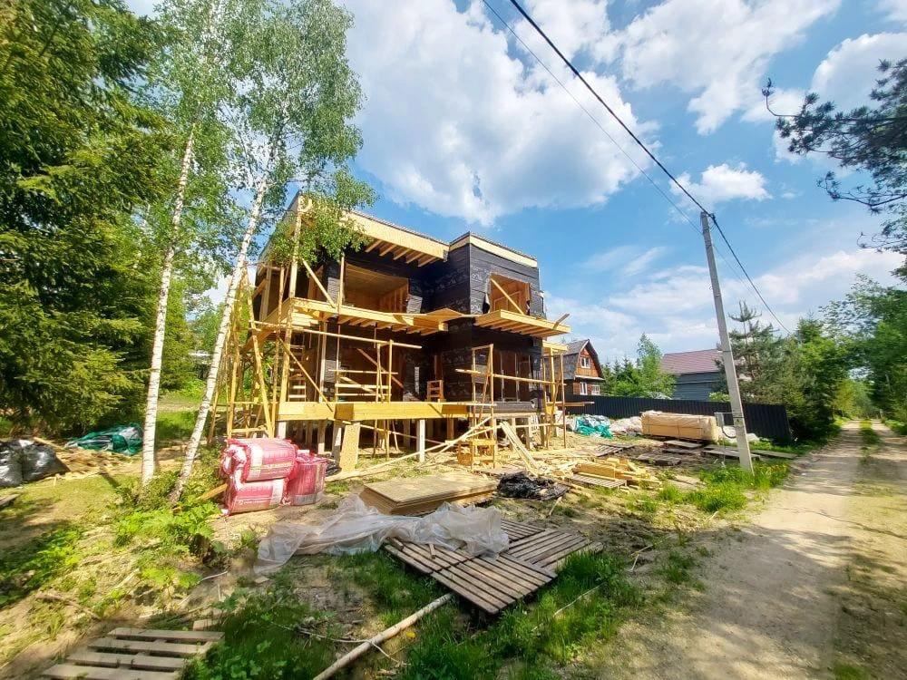 Современный каркасный дом по индивидуальному проекту заказчика